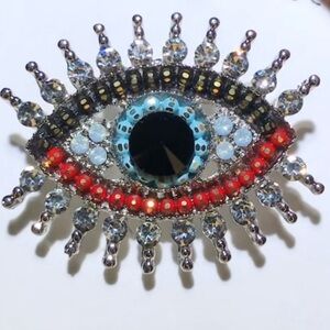 Betsey Johnson Talisman Eye Multicolor Brooch